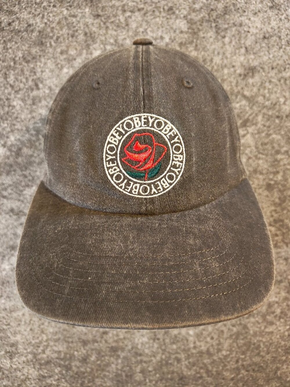 OBEY Rose Logo Snapback Hat – Dark Gray